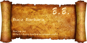 Bucz Barbara névjegykártya